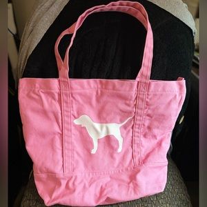 Pink VS Canvas Tote Bag NWOT